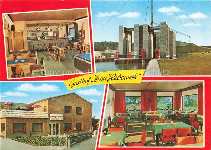 Scharnebeck Lueneburg Niedersachsen Schiffshebewerk Gasthof-Zum-Hebewerk Bar Res