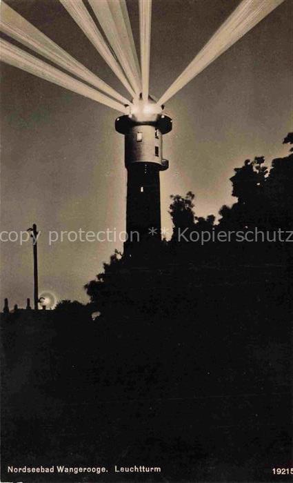 WANGEROOGE Wangeroog Nordseebad Leuchtturm Nachtaufnahme Lichtstrahlen Silhouett