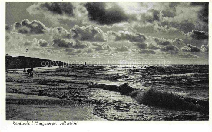 WANGEROOGE Wangeroog Nordseebad Strand Wellen Nordsee Silberlicht Wolken Gegenli