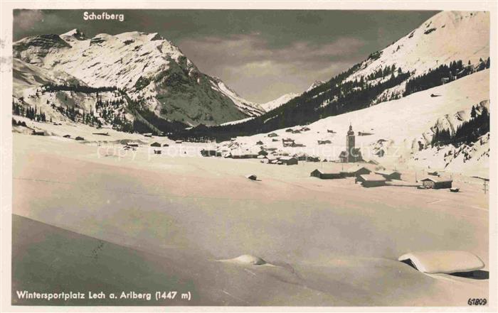 Stubenbach Schafberg Wintersportplatz Winterlandschaft Kirchturm Schnee Arlberg