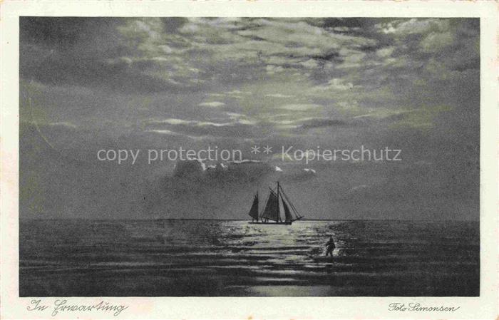 Norddorf AMRUM Nordfriesland Schleswig-Holstein Nordsee Segelschiff Sonnenunterg