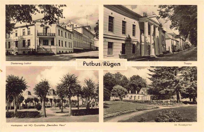 Putbus Ruegen Diesterweg-Institut Theater Marktplatz Rosengarten Ruegen HO-Gasts
