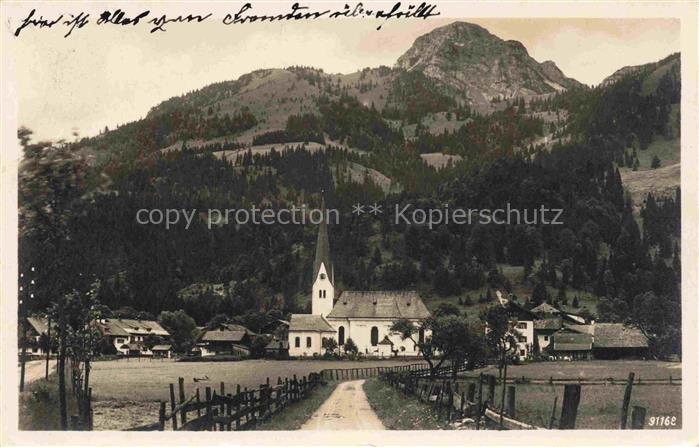Bayrischzell Bayrisch Zell Wendelstein Kirche Dorf Alpen Berge Nadelwald Talblic
