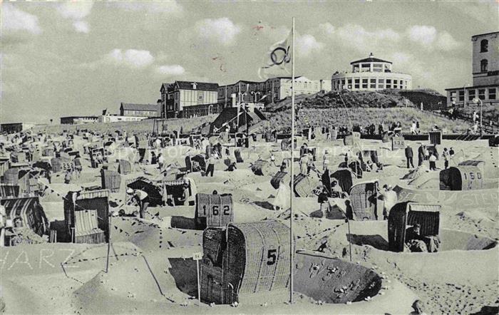 WANGEROOGE Wangeroog Nordseebad Strand Strandkoerbe Nordsee Nordseeheilbad Pavil