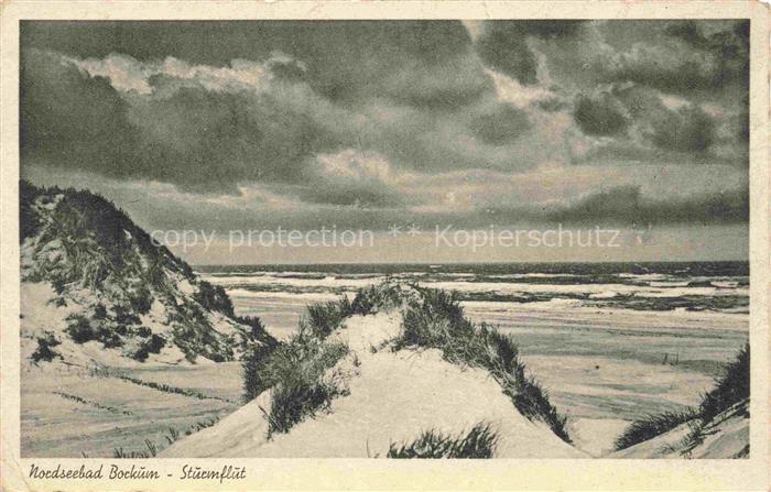 BORKUM Nordseebad Niedersachsen Sturmflut Duenen Nordsee Nordseebad Strand Wolke