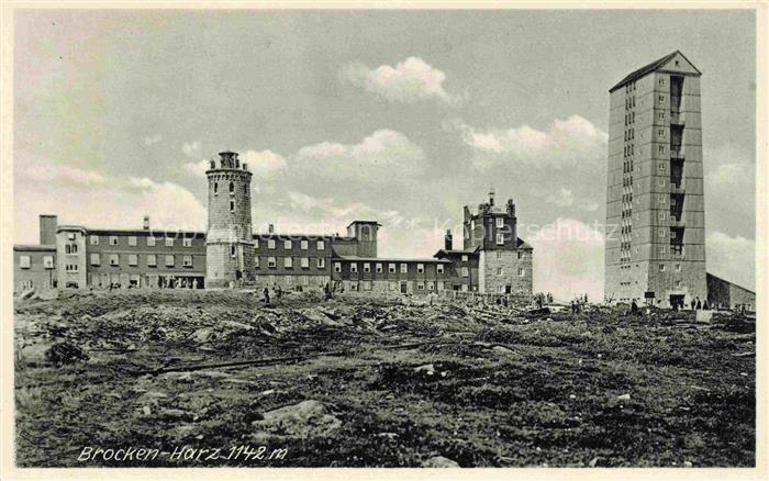 BROCKEN Harz Sachsen-Anhalt Brockenhaus Harz Gipfelplateau Fernmeldeturm Hochhei