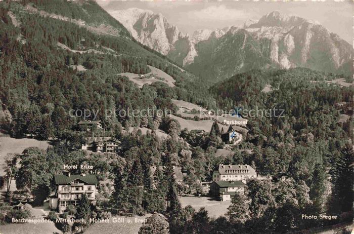 BERCHTESGADEN Bayern Hotel-Erika Parkhotel Mitterbach Hoher-Goell Brett Bergpano