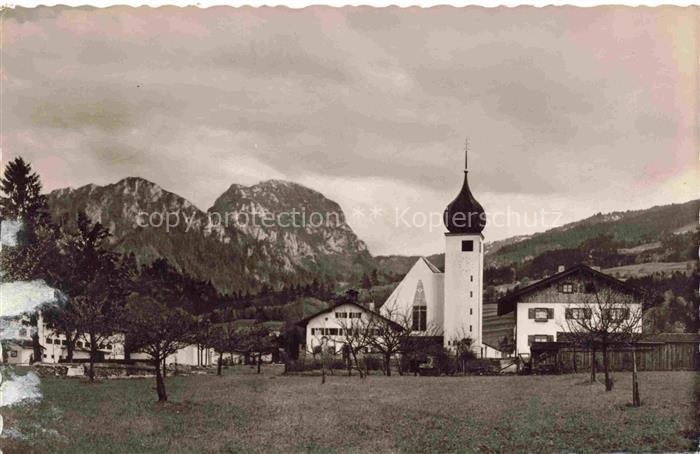 Bad Feilnbach Zwiebelturm Kirche Wendelstein Bergpanorama Dorfansicht Wiese Ober