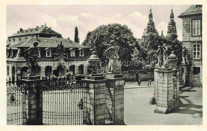 FULDA Hessen Schlosshof Dom Hauptwache Barockarchitektur Skulpturen Tor Portal B
