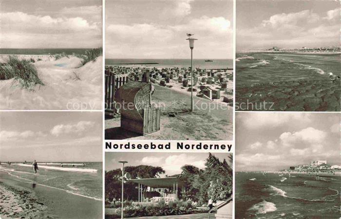 NORDERNEY Nordseebad Niedersachsen Strandkorb Duenen Strand Nordsee Wellen Stran