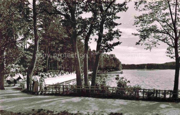BAD WoeRISHOFEN Waldsee See Bootssteg Badegaeste Baeume Wald Promenade Spazierga