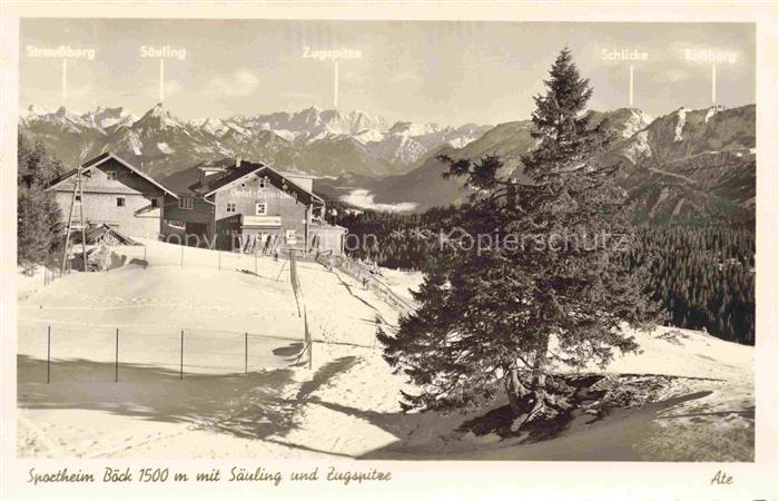 Boeck (Sportheim) Nesselwang Allgaeu Bayern Sportheim-Boeck Saeuling Zugspitze S