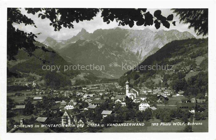 Schruns Tschagguns Montafon Vorarlberg AT Zimba Vandanserwand Montafon Berge Dor