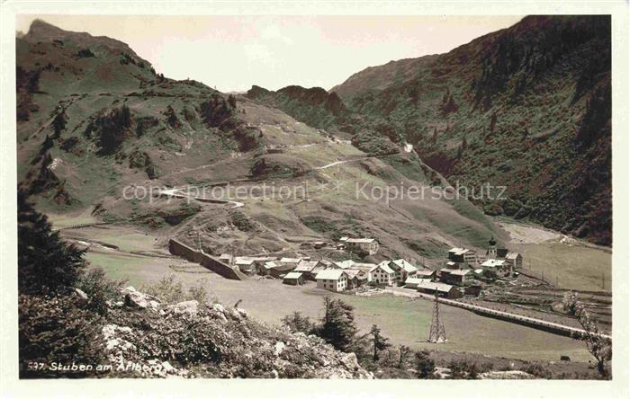 Stuben Arlberg Flexenstrasse Vorarlberg AT Arlberg Bergdorf Kirche Tal Berge Str