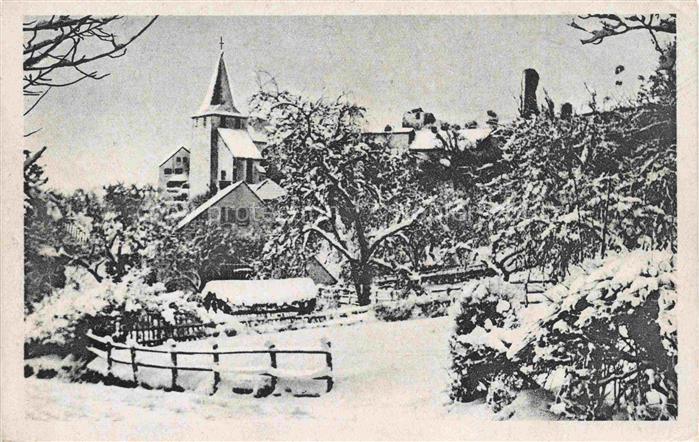 Kronenburg Eifel Dahlem Euskirchen NRW Eifel Winterlandschaft Kirche Kirchturm S