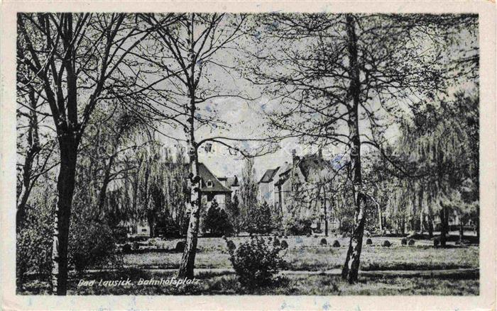 Bad Lausick Bahnhofsplatz Park Baeume Birken Villen Kurort Gruenanlage
