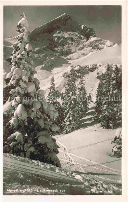 KREUZECK Garmisch-Partenkirchen Alpspitze Kreuzeck Winterlandschaft Schnee Tanne