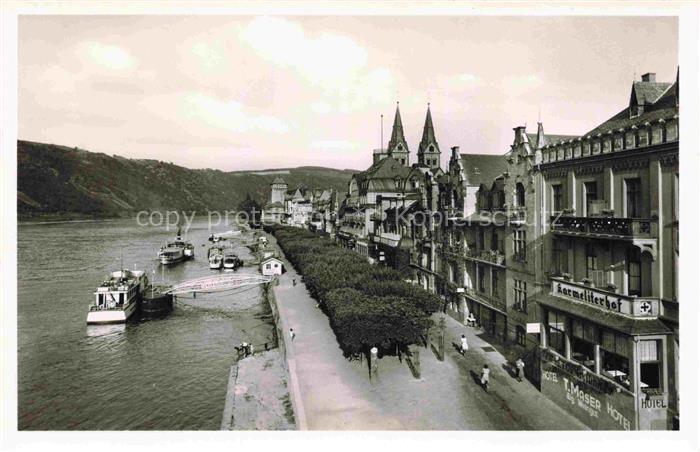 Boppard Rhein Rheinland-Pfalz Boppard Rheinpromenade Rhein Dampfer Karmeliterhof