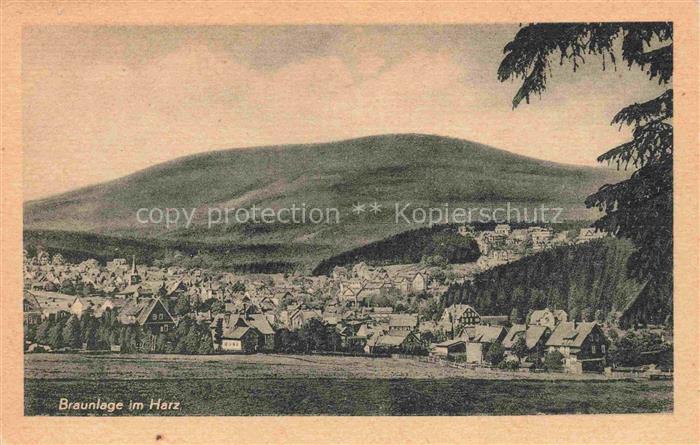 Braunlage Harz Niedersachsen Panorama Dorf Harz Berg Wurmberg Wald Nadelbaeume W