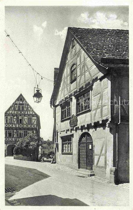 Marbach Neckar Geburtshaus-Schiller Friedrich-Schiller Fachwerkhaus Altstadt Gas