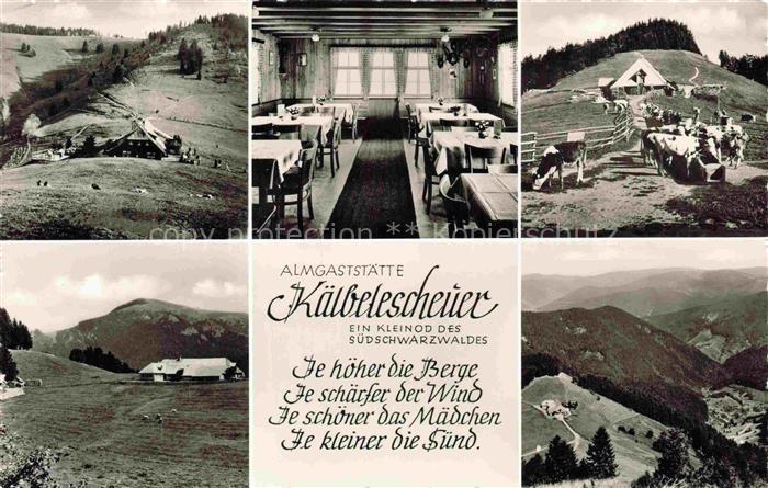 Kaelbelescheuer Almwirtschaft Muenstertal Breisgau-Hochschwarzwald BW Almgaststa