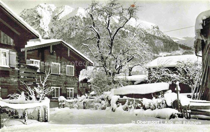 OBERSTDORF Bayern Rubihorn Winter Schnee Holzhaeuser Berge Ski Allgaeu
