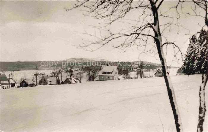 Schellerhau Osterzgebirge Altenberg Sachsen Kahleberg Winter Schnee Dorf Baeume