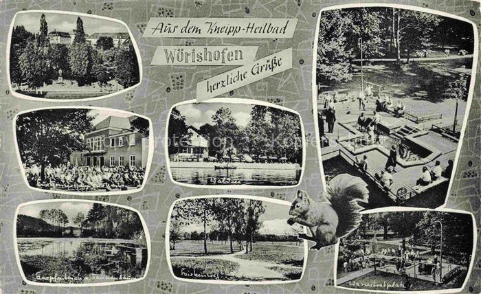 BAD WoeRISHOFEN Kneipp-Heilbad Kurhaus Tretbecken Park Eichhoernchen Weiher Mehr