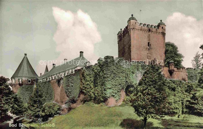Bad Bentheim Schloss Burg Turm Sandstein Baeume Burganlage