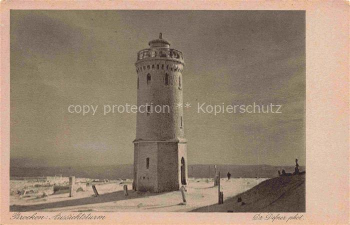BROCKEN Harz Sachsen-Anhalt Aussichtsturm Brockenturm Schnee Winter Harz Bergkup