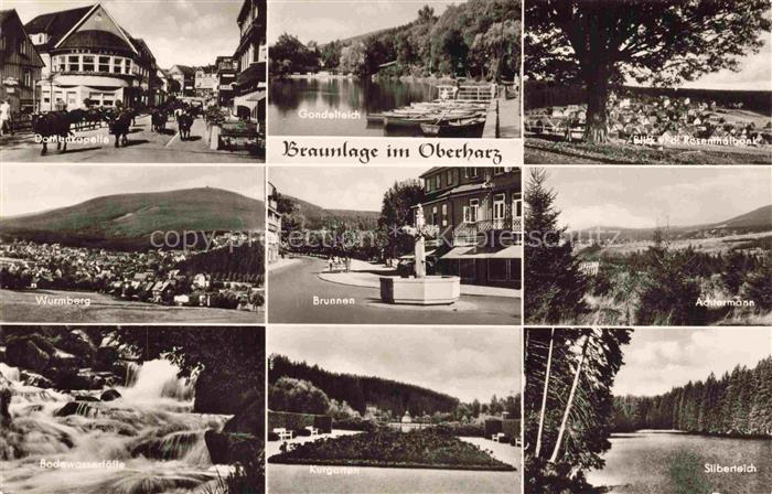 Braunlage Harz Niedersachsen Gondelteich Wurmberg Brunnen Achtermann Bodewasserf
