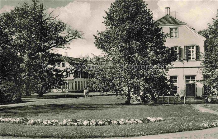 Bad Bentheim Kurheim Kurpark Villa Garten Park Baeume Blumen Rasen