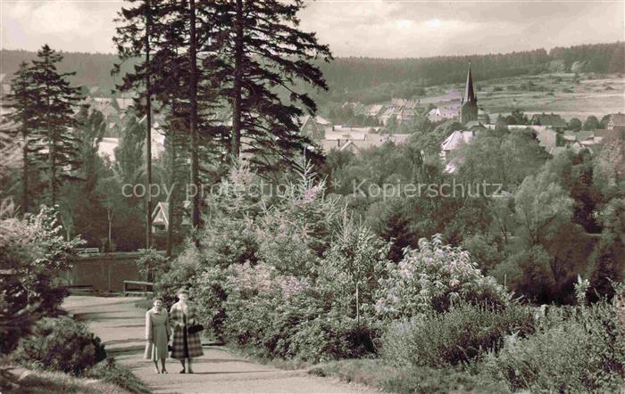 Braunlage Harz Niedersachsen Panorama Spazierweg Kirchturm Nadelwald Harz Frauen