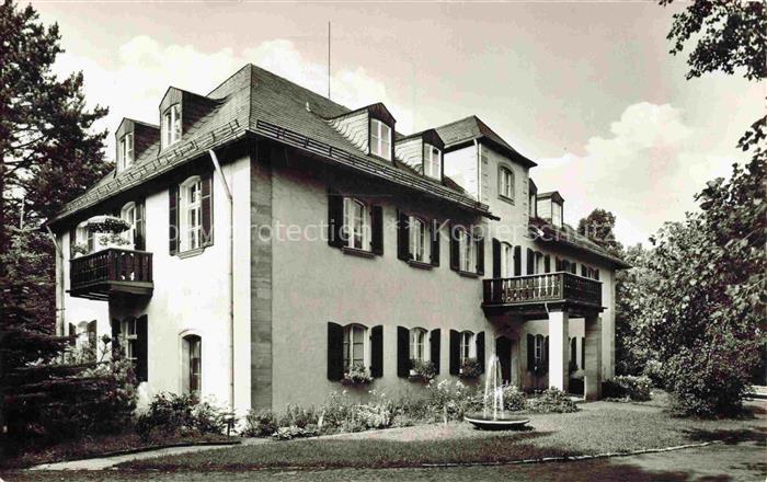 BAYREUTH Bayern Sanatorium Herzogl-Bayreuth Kunsthaus Villa Brunnen Garten Balko