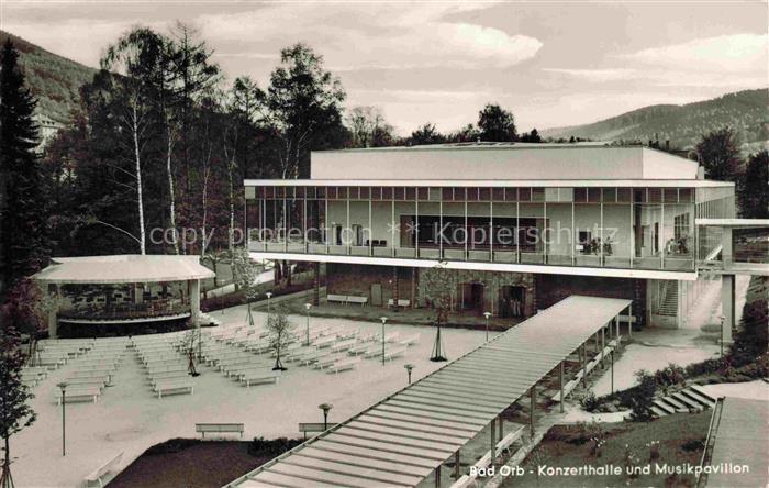 BAD ORB Hessen Konzerthalle Musikpavillon Freilichtbuehne Sitzbaenke Spessart Mo