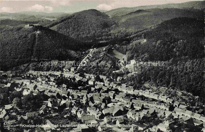 Bad Lauterberg Osterode Harz Niedersachsen Harz Luftbild Scholben Daecher Wald B