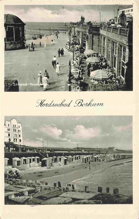 BORKUM Nordseebad Niedersachsen Nordseebad Strand-Promenade Suedstrand Strandkoe