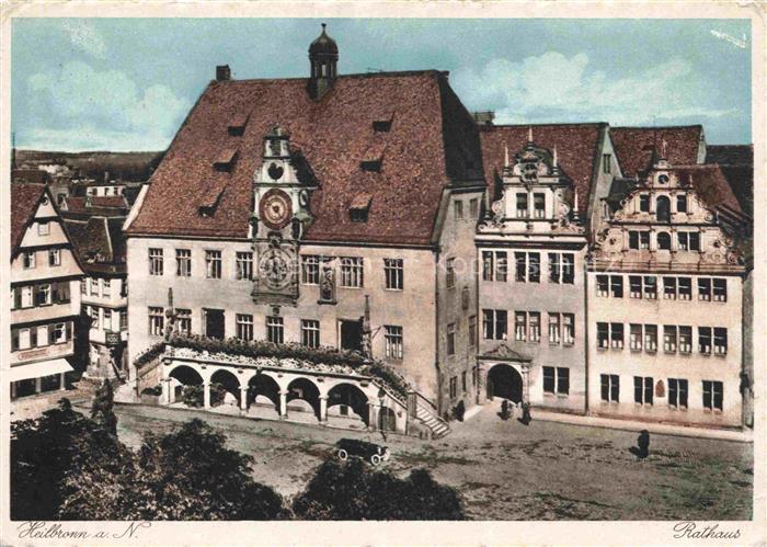 Biberach HEILBRONN Rathaus Rathausturm Kunstuhr Arkaden Renaissancegiebel Marktp