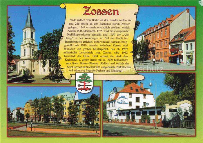 Zossen Brandenburg Dreifaltigkeitskirche Rathaus Bahnhofsplatz Hotel-Restaurant-