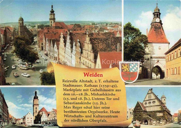 Latsch Oberpfalz WEIDEN Bayern Marktplatz Unteres-Tor Michaelskirche Sebastiansk