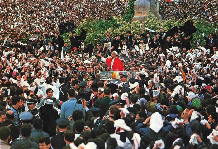 Fatima PT Papst-Paul-VI Menschenmenge Pilger Papamobil Wallfahrt Prozession Heil