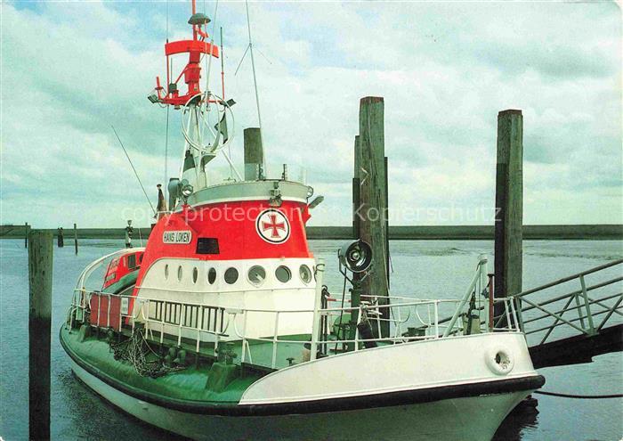 LANGEOOG Nordseebad Seenotrettungskreuzer Hans-Lueken DGzRS Nordsee Hafen Statio