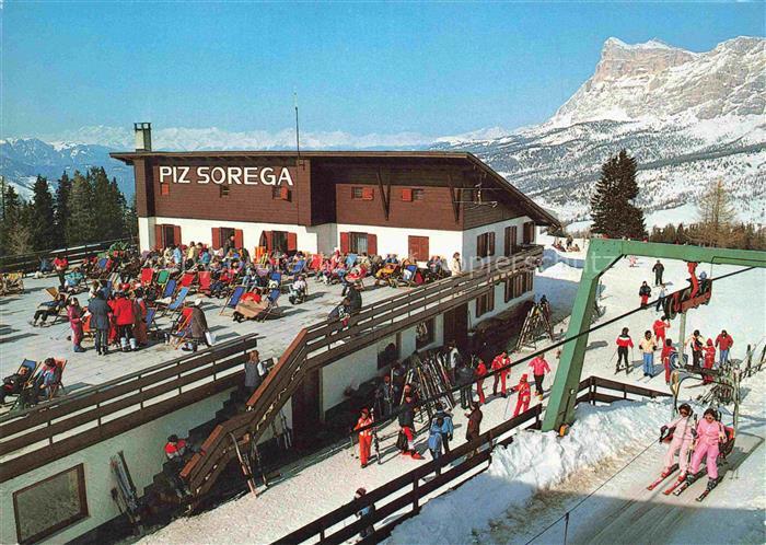 San Cassiano Badia St Kassian IT Rifugio-Piz-Sorega Skigebiet Bergrestaurant Lie
