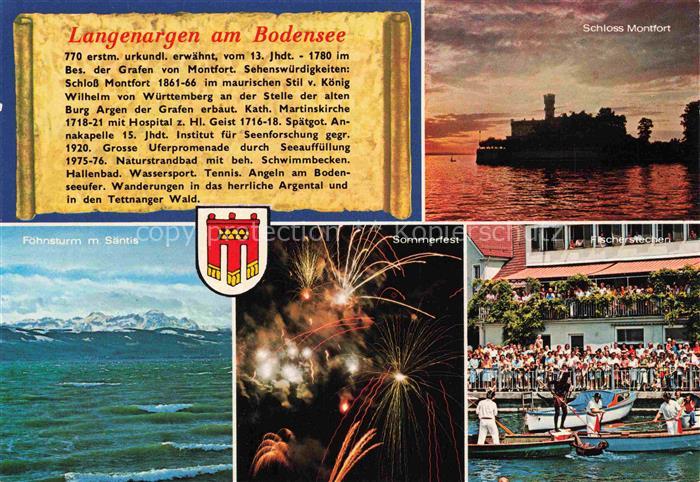 Langenargen Bodensee Bodensee Schloss-Montfort Foehnsturm Saentis Sommerfest Feu