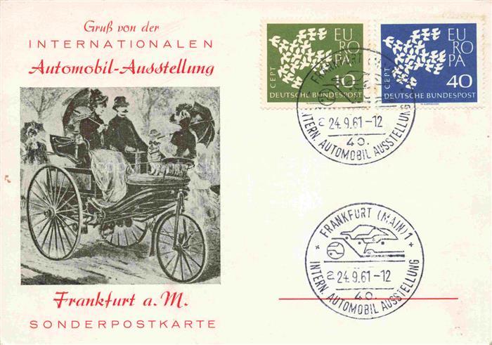 FRANKFURT AM MAIN Automobil-Ausstellung IAA Oldtimer Kutsche Europa-Briefmarken