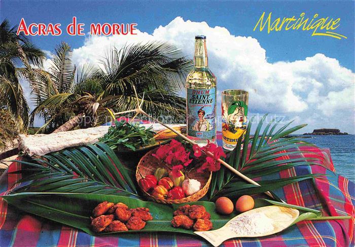 Martinique Acras-de-Morue Rezept Rum-Saint-Etienne Palmen Meer Karibik Zutaten F