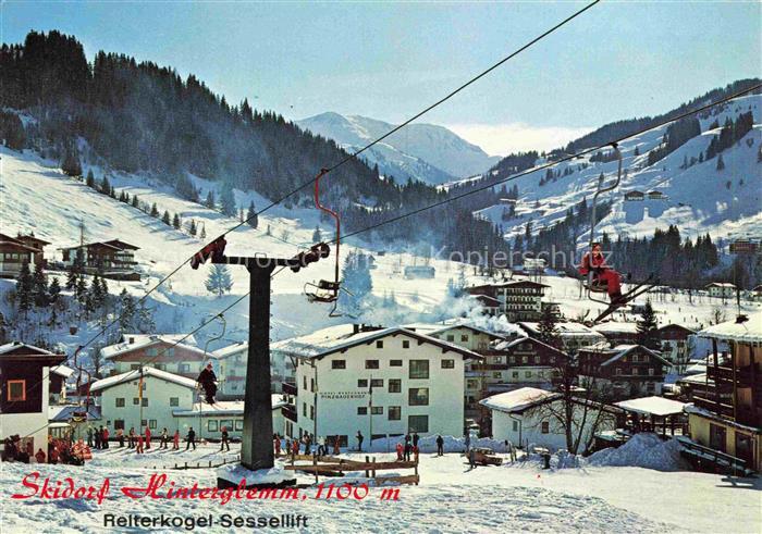 Hinterglemm Saalbach Pinzgau Pongau AT Reiterkogel-Sessellift Skiort Hotel-Pinzg