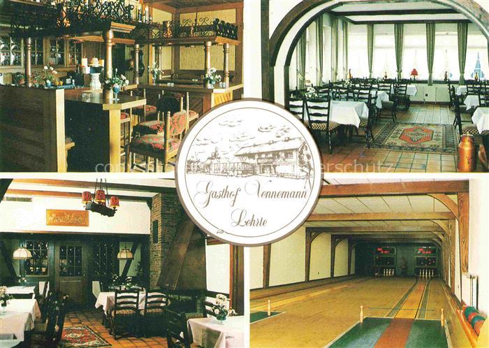 Lehrte Meppen Gasthof-Vennemann Restaurant Bar Gaststaette Kegelbahn Mehrbildkar