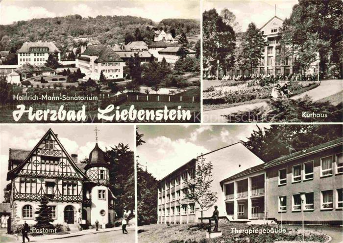 Bad Liebenstein Thueringen Heinrich-Mahn-Sanatorium Kurhaus Postamt Therapiegeba
