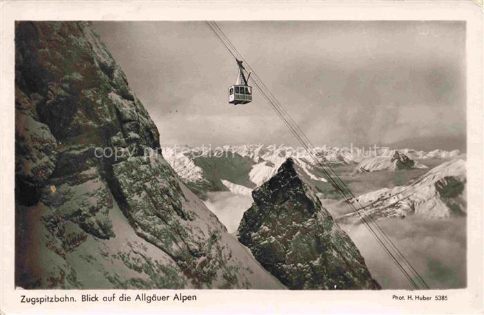 SEILBAHN Cable-Car Telepherique Zugspitzbahn Allgaeu Alpen